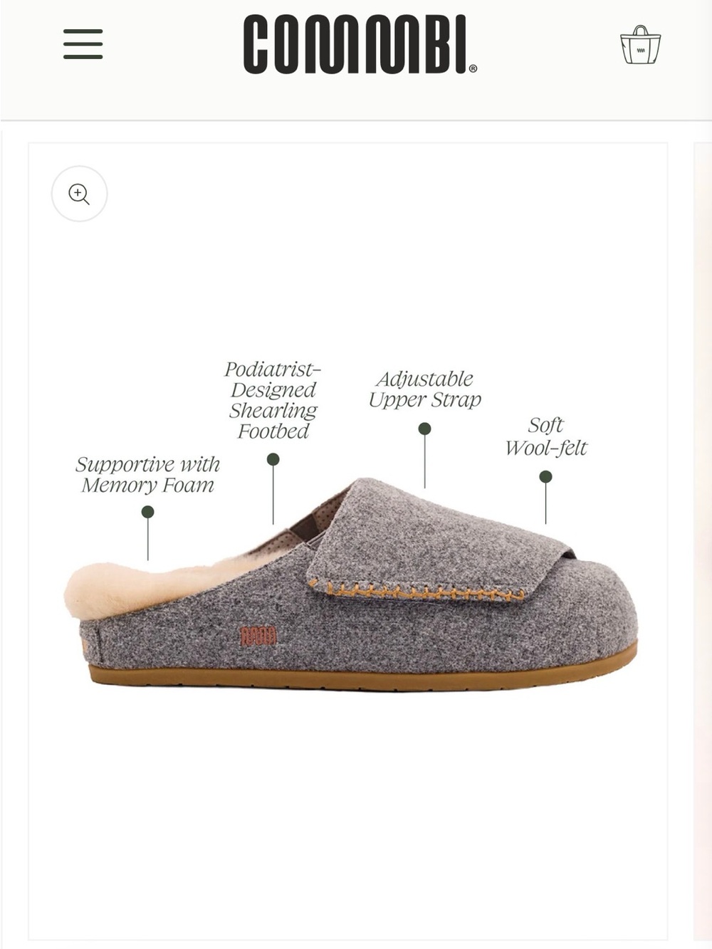 Cozy Grey Felt Mules Clogs with Shearling Lining WORN ONCE